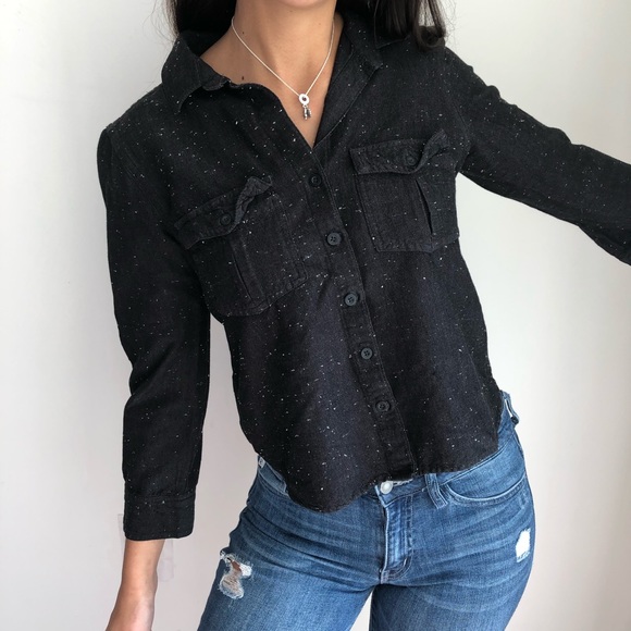 Anthropologie Tops - ANTHRO Cloth & Stone buttoned crop blouse XS